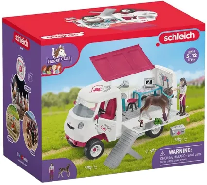 Schleich Horse Club 42439 : Vétérinaire Mobile avec Poulain Hanovrien