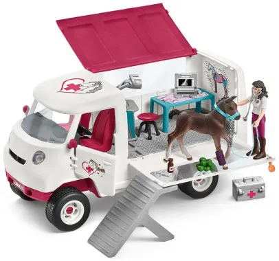 Schleich Horse Club 42439 : Vétérinaire Mobile avec Poulain Hanovrien