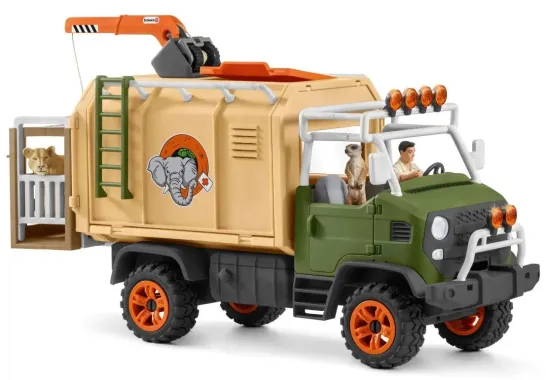 Schleich Wild Life 42475 : Gros camion sauvetage d’animaux