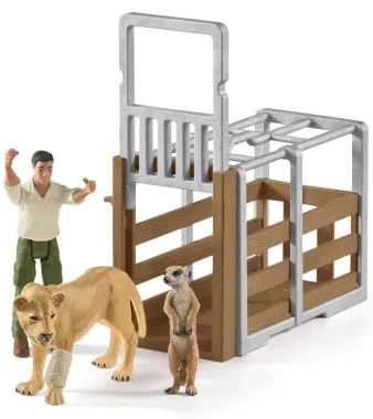 Schleich Wild Life 42475 : Gros camion sauvetage d’animaux