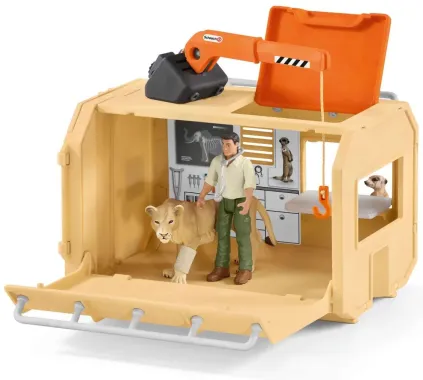Schleich Wild Life 42475 : Gros camion sauvetage d’animaux