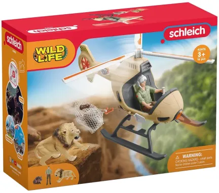 Schleich Wild Life 42476 : Hélicoptère pour sauvetage d’animaux