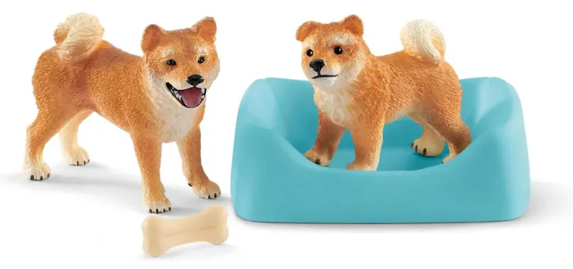 Schleich Farm World 42479 : Mère et chiot Shiba Inu