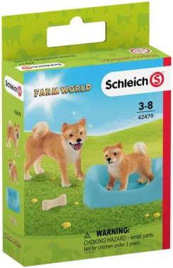 Schleich Farm World 42479 : Mère et chiot Shiba Inu