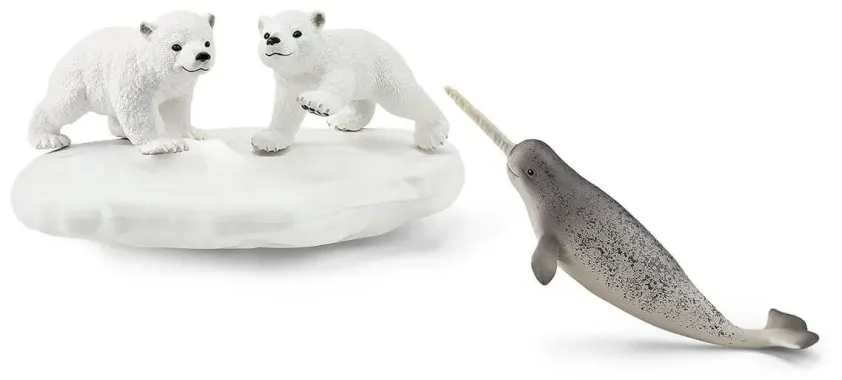 Schleich Wild Life 42531 : Glissade en folie des ours polaires