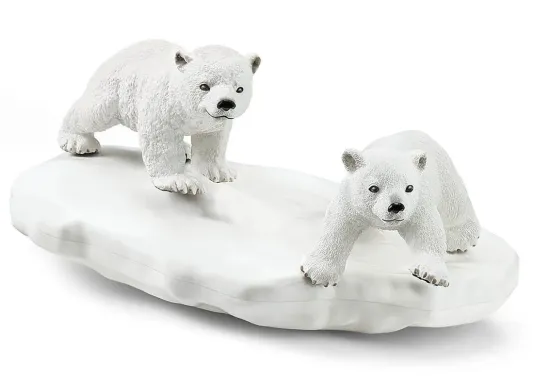 Schleich Wild Life 42531 : Glissade en folie des ours polaires