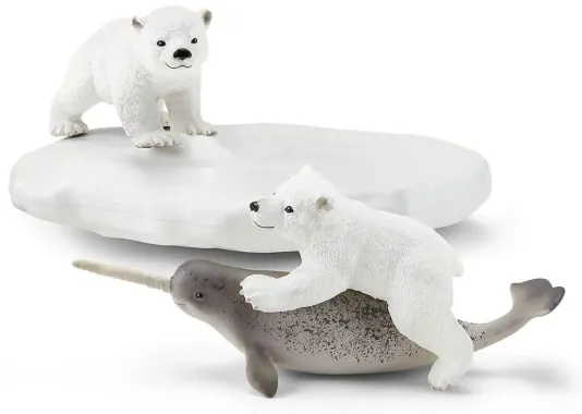 Schleich Wild Life 42531 : Glissade en folie des ours polaires