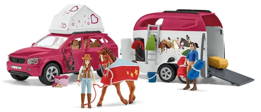 Schleich Horse Club 42535 : Grand Voyage Equestre en Voiture et Remorque