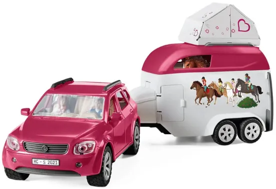 Schleich Horse Club 42535 : Grand Voyage Equestre en Voiture et Remorque