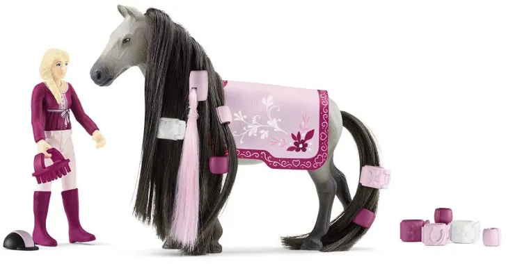 Schleich Horse Club Sofia&#039;s Beauties 42584 : Coffret cheval à coiffer Sofia &amp; Dusty - Sofia&#039;s Beauties