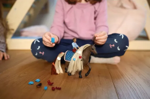 Schleich Horse Club Sofia&#039;s Beauties 42586 : Coffret cheval à coiffer Leo &amp; Rocky - Sofia&#039;s Beauties