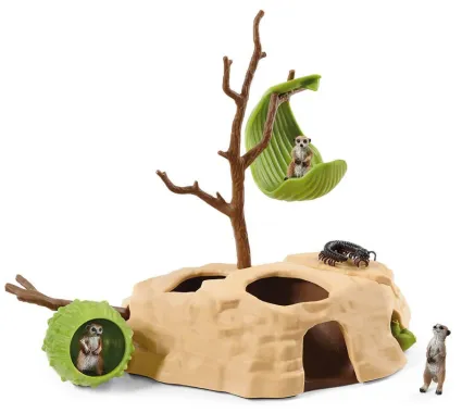 Schleich Wild Life 42595 : Rendez-vous des suricates
