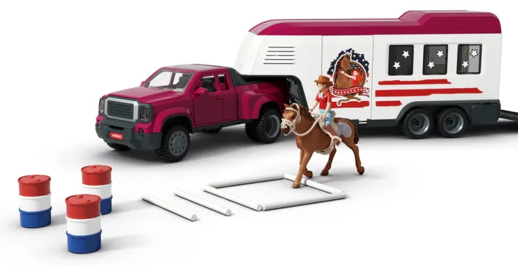 Schleich Horse Club 42705 : Pick-up et sa grande remorque équestre