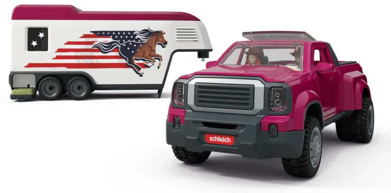 Schleich Horse Club 42705 : Pick-up et sa grande remorque équestre