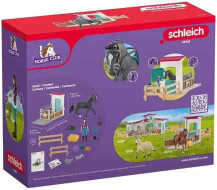 Schleich Horse Club 42709 : Horse Club Box pour Chevaux avec Lisa &amp; Storm