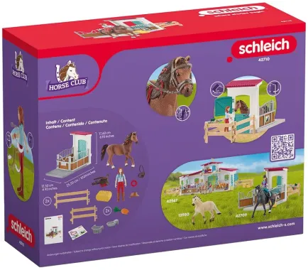 Schleich Horse Club 42710 : Horse Club Box pour chevaux avec Hannah &amp; Cayenne