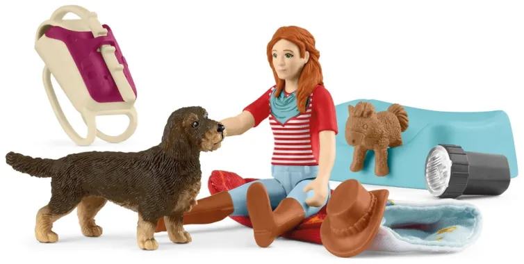 Schleich Horse Club 42748 : Mini Monde – Hannah dort à la belle étoile