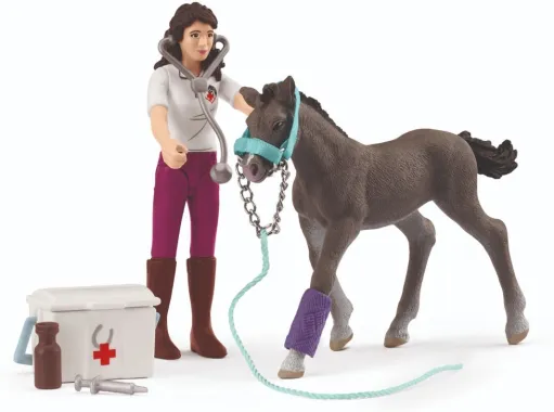 Schleich Horse Club 42752 : Mini Monde – Mme Kramer et son poulain