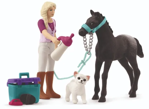Schleich Horse Club 42755 : Mini Monde – Sofia soigne son poulain