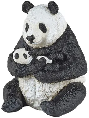 Papo La vie sauvage 50196 : Panda assis et son bébé