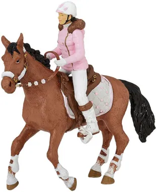 Papo Chevaux, poulains et poneys 51553 : Cheval de la cavalière fashion hiver