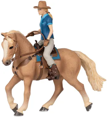 Papo Chevaux, poulains et poneys 51566 : Cheval western et sa cavalière