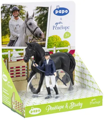 Papo Chevaux, poulains et poneys 51576 : Pénélope et Blacky (Pénélope Leprévost)