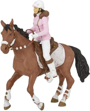 Papo Chevaux, poulains et poneys 52011 : Cavalière fashion hiver