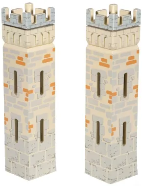 Papo Fantastique et Médiéval 60021 : Set 2 château du Maître des armes (2 petites tours)