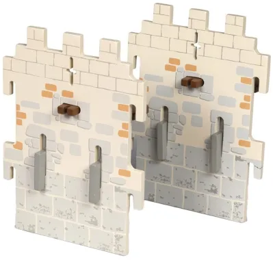 Papo Fantastique et Médiéval 60025 : Set 6 château du Maître des armes (2 petits murs)