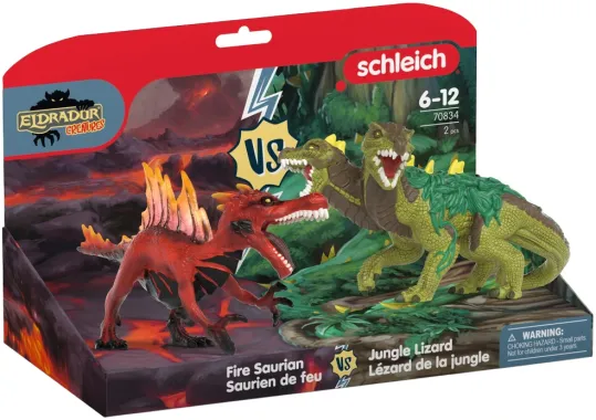 Schleich Eldrador Creatures 70834 : Saurien de feu vs Lézard de la jungle