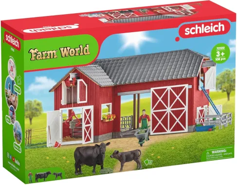 Schleich Farm World 72102 : Grande Ferme avec Black Angus