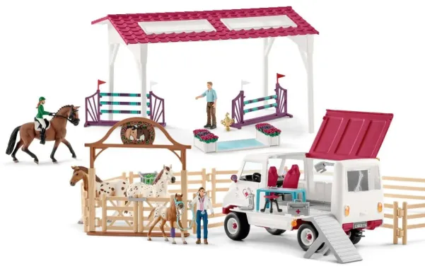 Schleich Horse Club 72140 : Contrôle de condition physique avant le grand tournoi