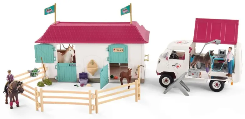 Schleich Horse Club 72147 : Visite Vétérinaire à l&#039;Ecurie