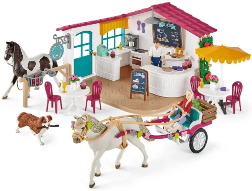 Schleich Horse Club 72158 : Promenade en Calèche au Café des Cavaliers