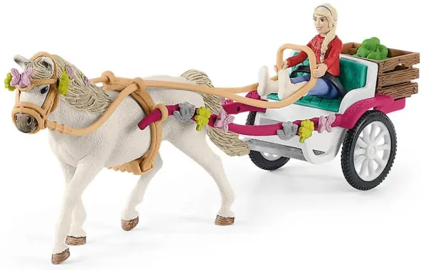 Schleich Horse Club 72158 : Promenade en Calèche au Café des Cavaliers