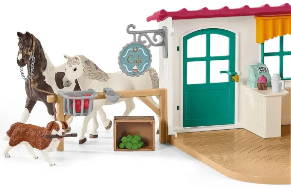 Schleich Horse Club 72158 : Promenade en Calèche au Café des Cavaliers