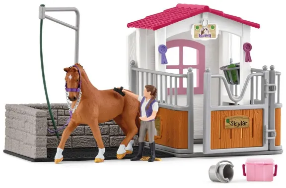 Schleich Horse Club 72177 : Aire De Lavage Avec Box À Cheval