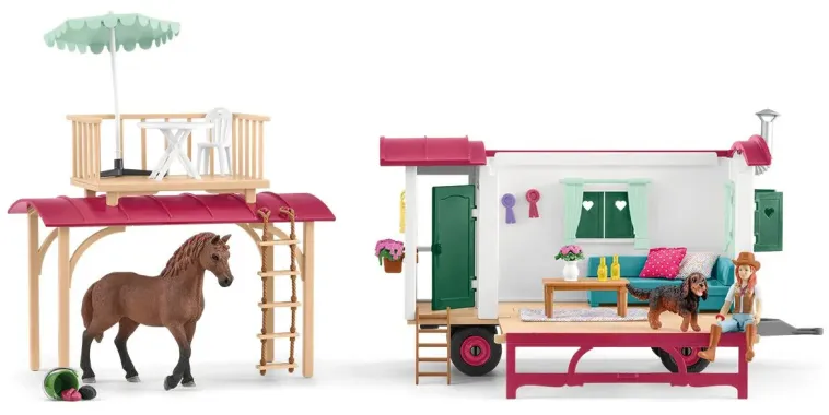 Schleich Horse Club 72205 : Voyage Equestre avec Caravane