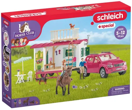 Schleich Horse Club 72205 : Voyage Equestre avec Caravane