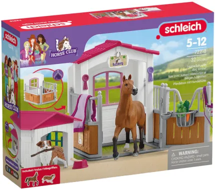 Schleich Horse Club 72218 : Box avec Jument Hanovrien et Berger Australien