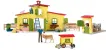 Schleich Farm World 72224 : Ferme avec poulailler et box pour chevaux