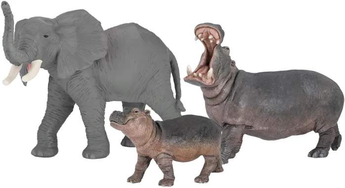 Papo La vie sauvage 80001 : Boîte présentoir animaux sauvages 2 (3 fig.)