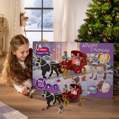 Schleich Horse Club 99179 : Grand Calendrier de l&#039;Avent Horse Club 2025 - Balade en traîneau de Noël