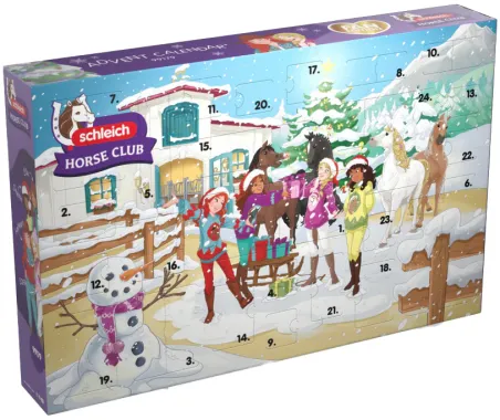 Schleich Horse Club 99179 : Grand Calendrier de l&#039;Avent Horse Club 2025 - Balade en traîneau de Noël